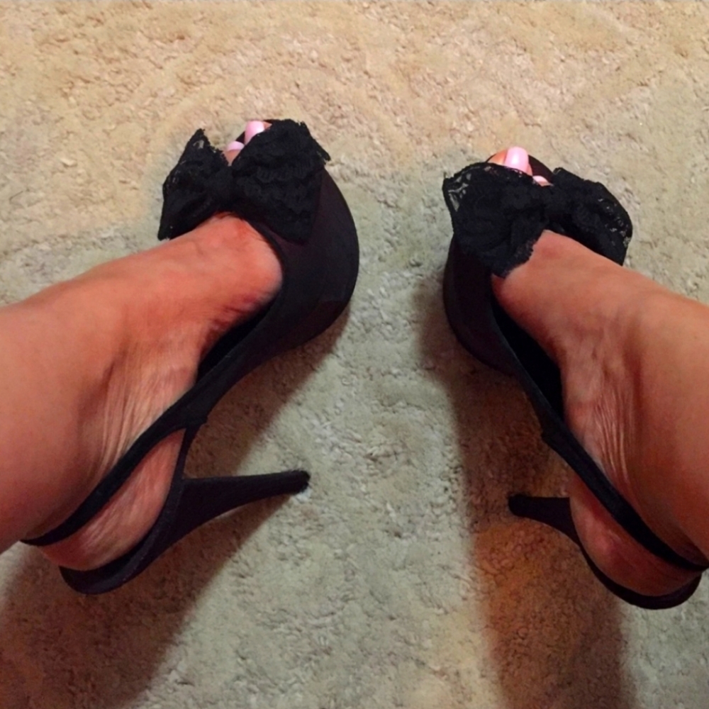 Casadei Satin Platforms Burgundy